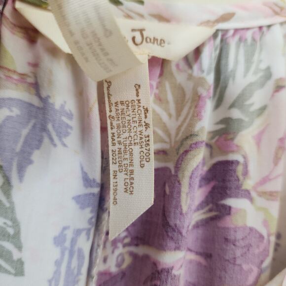 Matilda Jane Enchanted garden hibiscus and palm print short sleeve dress size XS - Picture 6 of 12